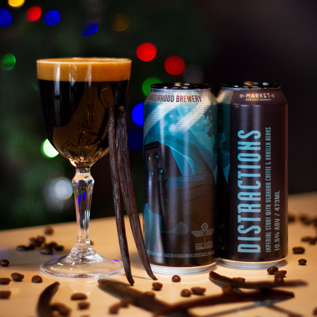 Distractions Imperial Stout w/ Ugandan Coffee & Vanilla Beans - 10.5%