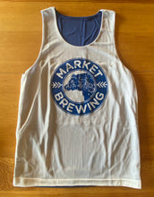 Load image into Gallery viewer, Reversible Market Tank Jersey - White &amp; Blue
