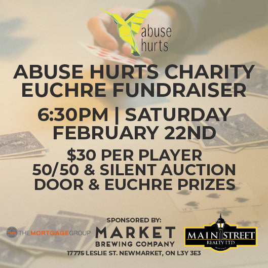 Abuse Hurts Euchre Fundraiser (Feb 22)